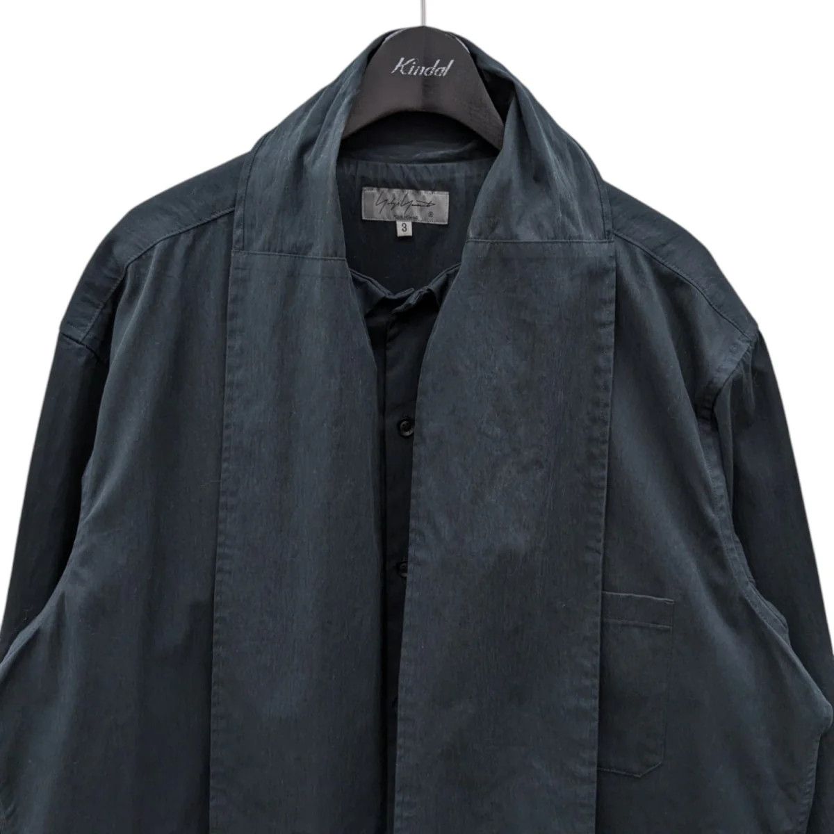 Yohji Yamamoto Yohji Yamamoto pour homme 24AW HIGH-DENSITY OX STOLE BLOUSE Size US L / EU 52-54 / 3 - 3 Thumbnail