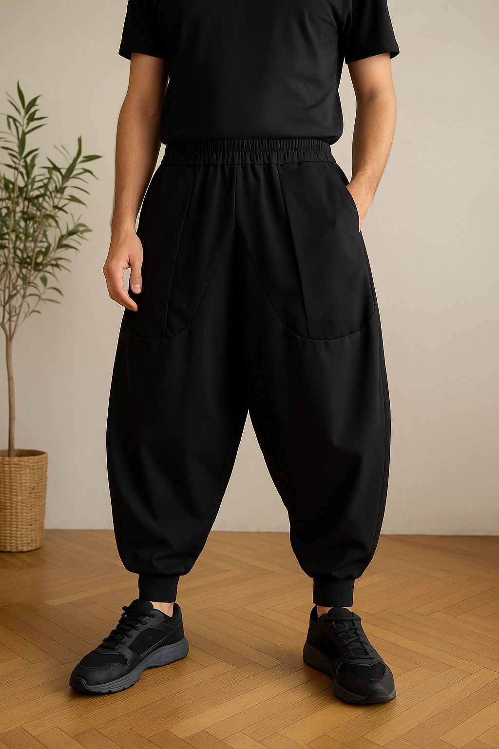 Other Hakama Pants Men Japanese Clothing Wide Techwear (ALL SIZES) Size US 28 / EU 44 - 3 Thumbnail