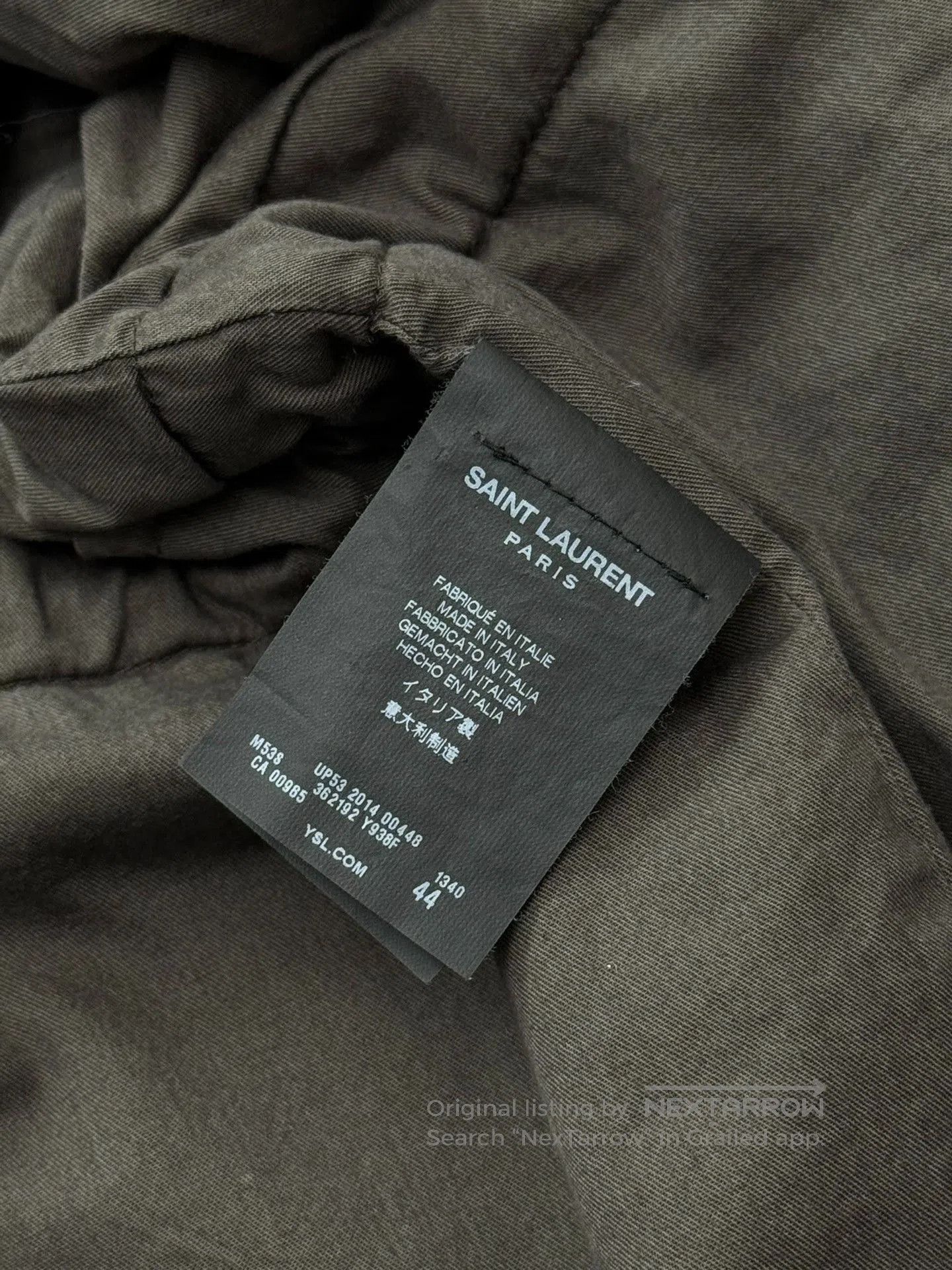 Saint Laurent Paris Saint Laurent 2014 Olive Military Jacket. Size US S / EU 44-46 / 1 - 5 Thumbnail