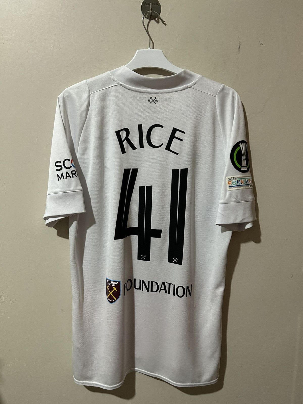 Umbro West ham utd away jersey final conference league Declan rice Size US L / EU 52-54 / 3 - 2 Thumbnail