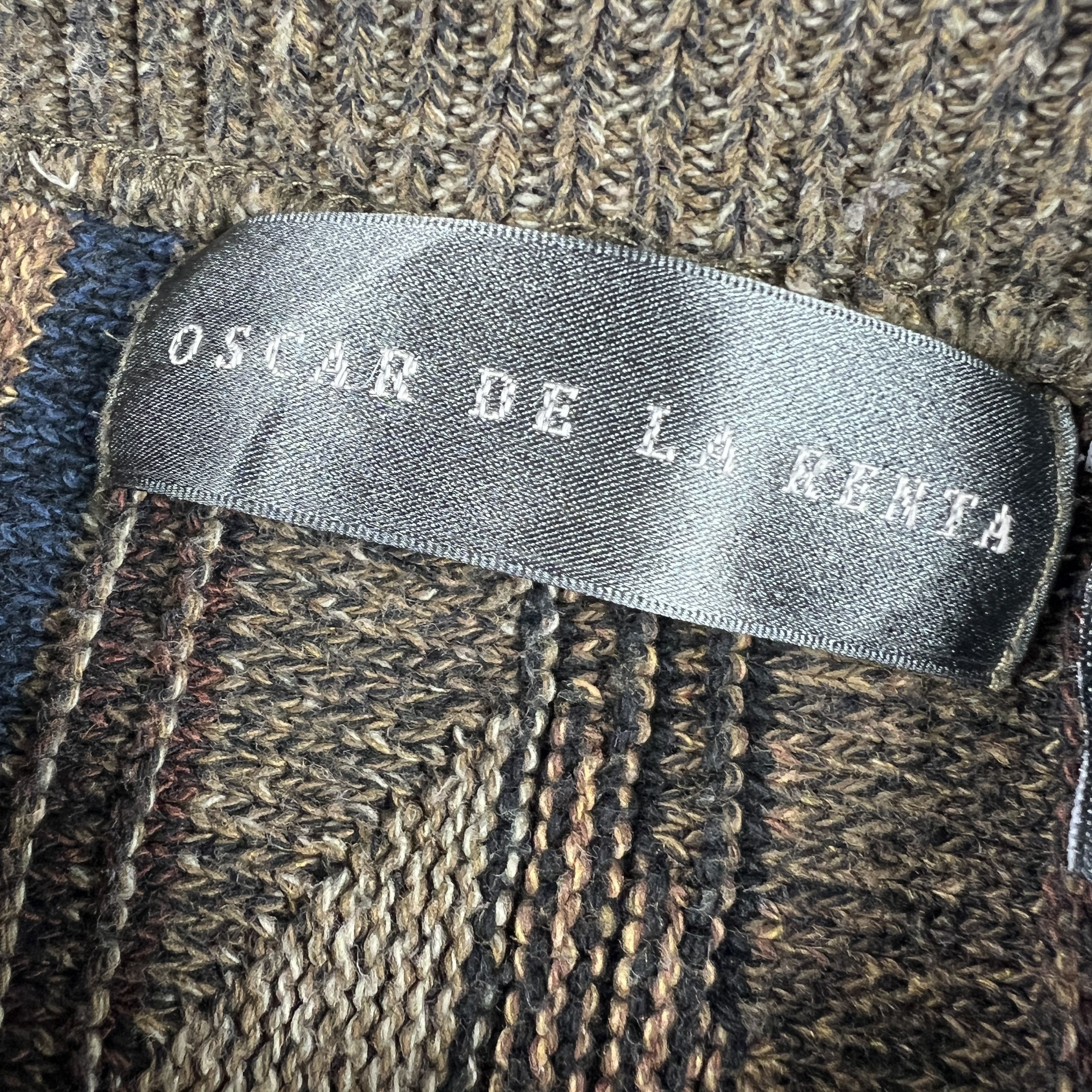 Oscar De La Renta VTG Oscar De La Renta Knit Sweater Brown Grandpa Crewneck Size US L / EU 52-54 / 3 - 5 Thumbnail