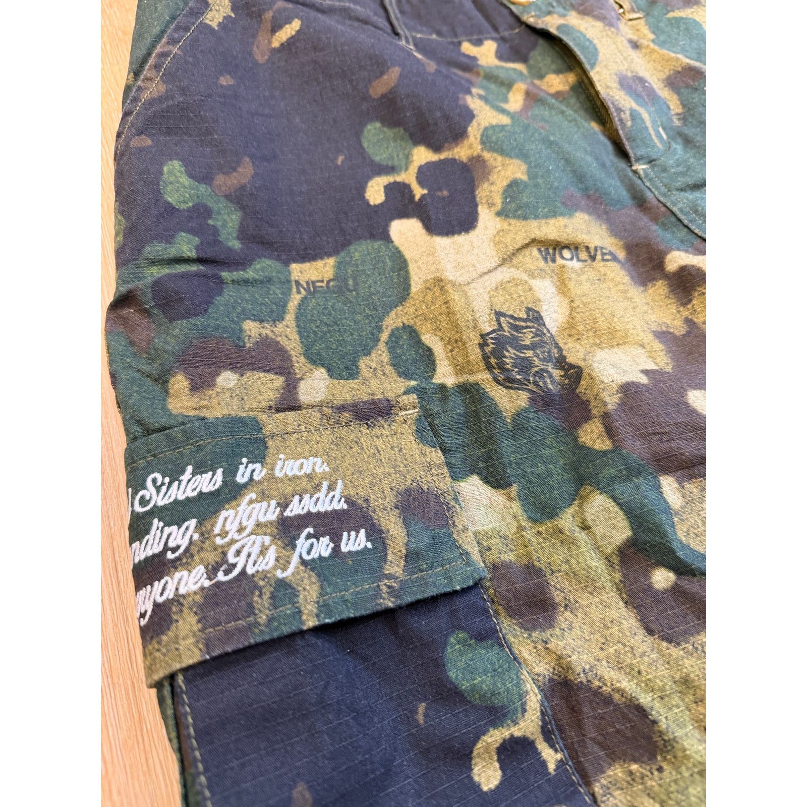 Darc Sport Darc Sport Wolves Camo Cargo Pants Green Military Size 34" / US 12 / IT 48 - 3 Thumbnail
