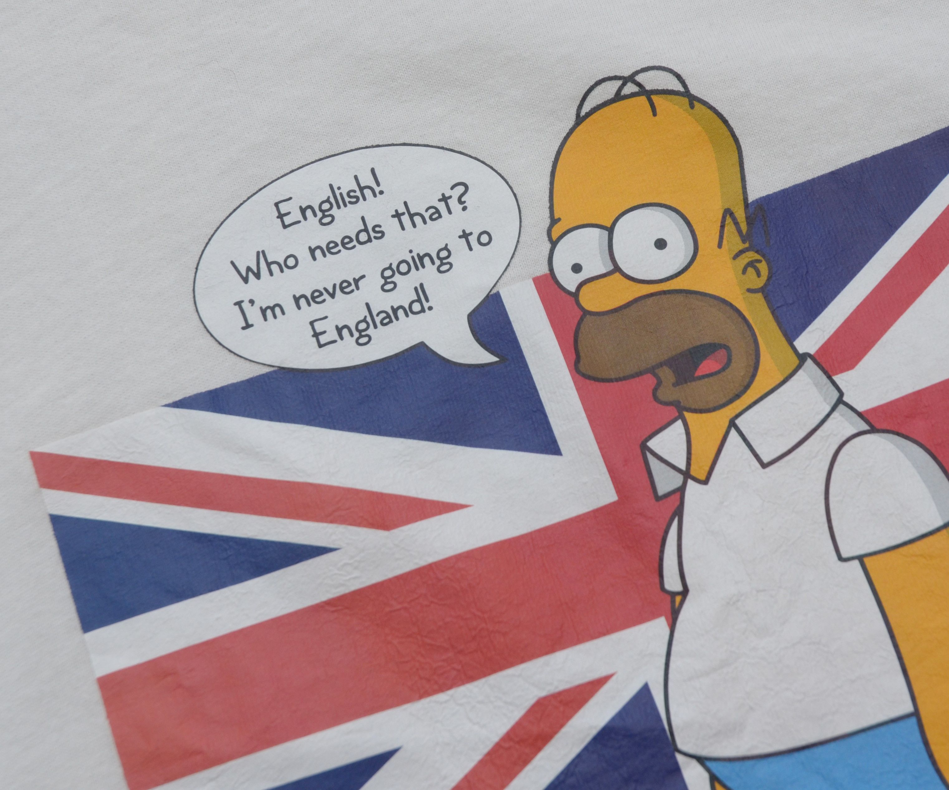 The Simpsons Vintage Simpsons Homer Tee English Size XL Y2K Crazy Funny Size US XL / EU 56 / 4 - 5 Thumbnail
