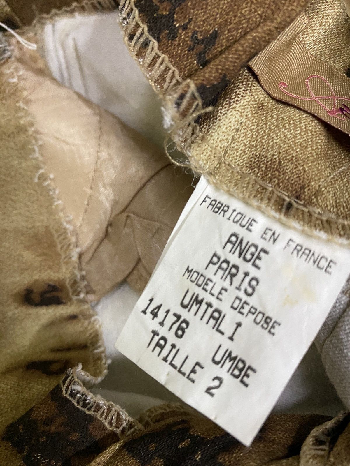 If Six Was Nine 💥Vintage Flare Ange Paris Overprint Pant Size 26" / US 2 / IT 38 - 6 Thumbnail