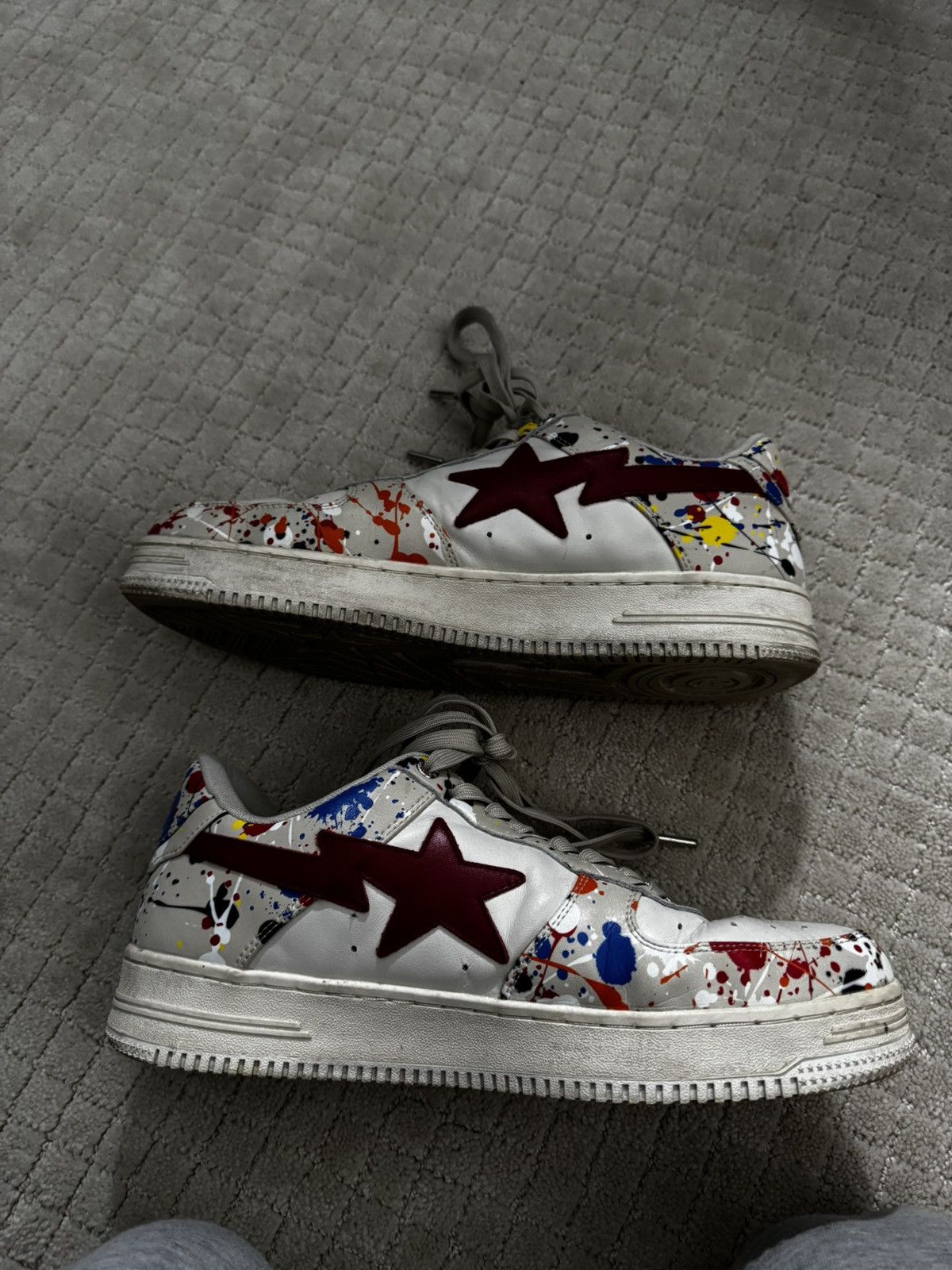 Bape Bapesta Low Paint Splatter Size US 11 / EU 44 - 2 Thumbnail
