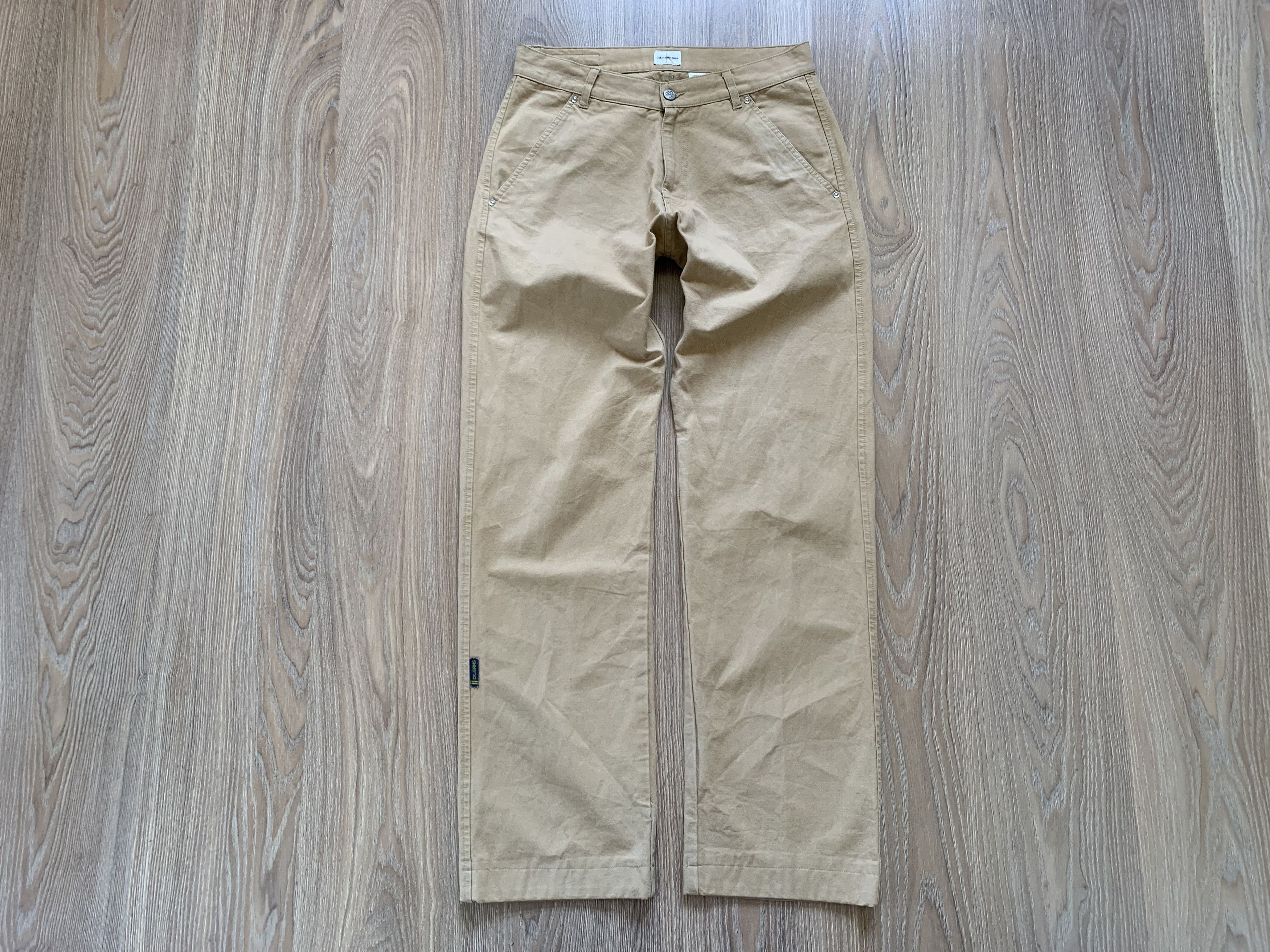 Calvin Klein × Vintage Vintage Calvin Klein Beige Pants Size US 31 - 2 Thumbnail