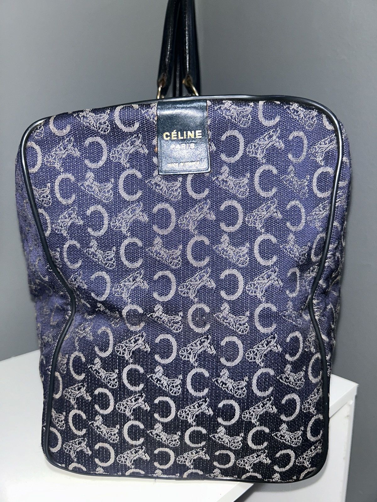 Celine Celine CMacadam Canvas Blue Boston Bag Size ONE SIZE - 11 Thumbnail