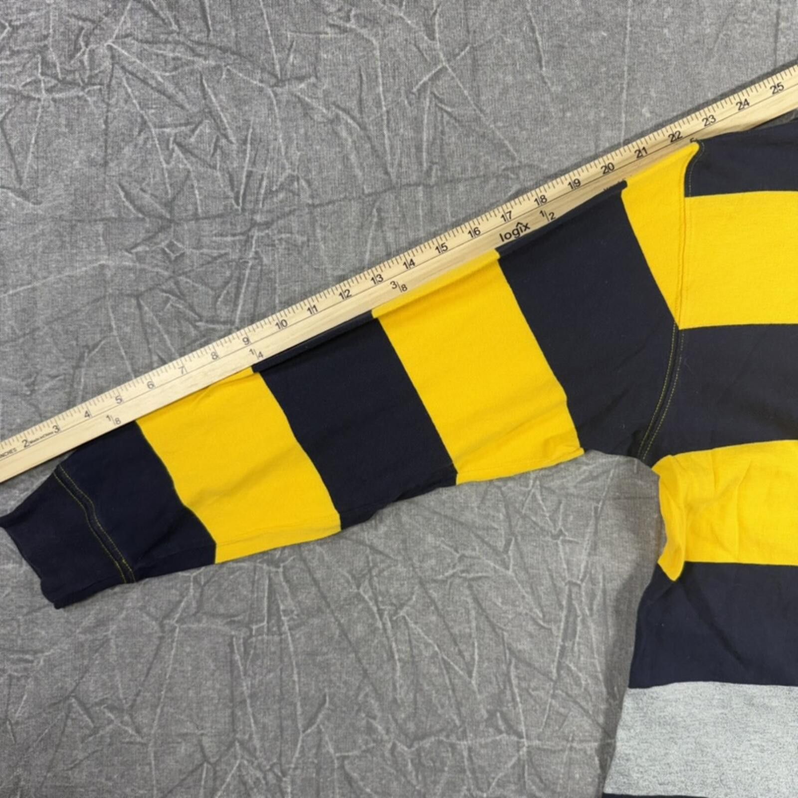 Polo Ralph Lauren Polo Ralph Lauren Shirt Kid's L Yellow Blue Striped Rugby Size US L / EU 52-54 / 3 - 5 Thumbnail