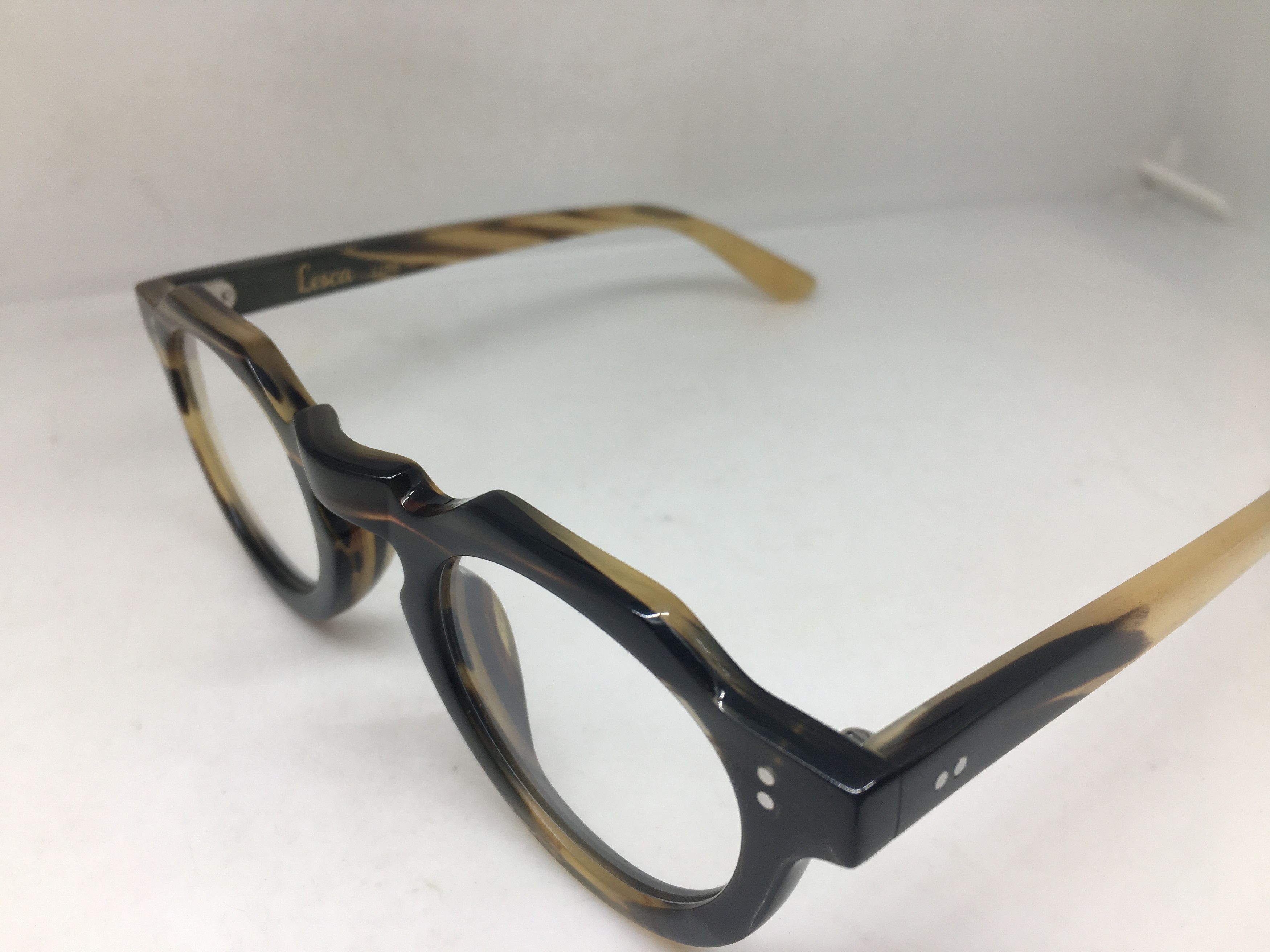 Lesca Lunetier Lesca Lunetier Genuine Horn PICA Architect Eyeglasses Size ONE SIZE - 3 Thumbnail