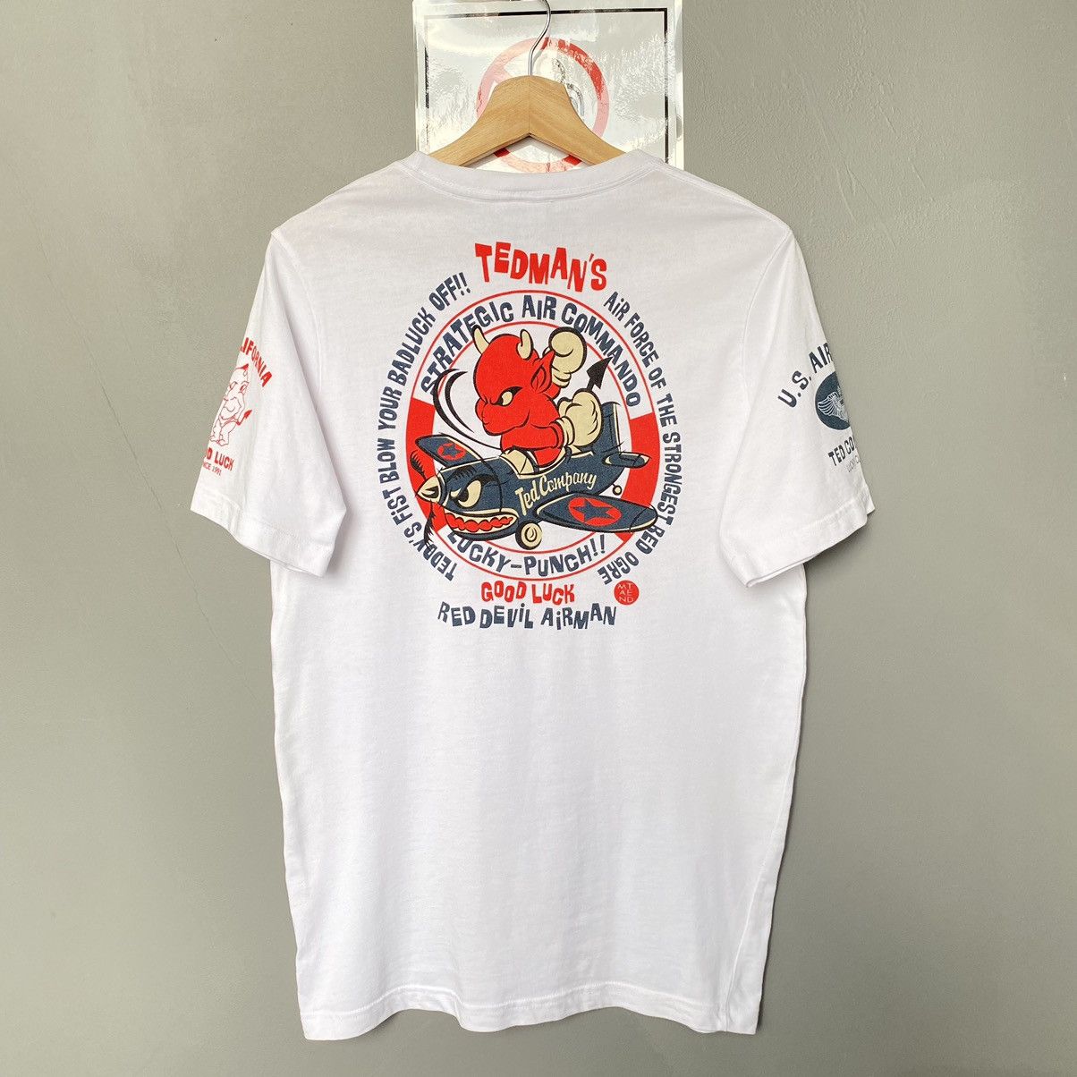 Tedman Vintage Y2K Tedman U.S Air Force Red Devil Airman Tshirt Size US M / EU 48-50 / 2 - 1 Thumbnail