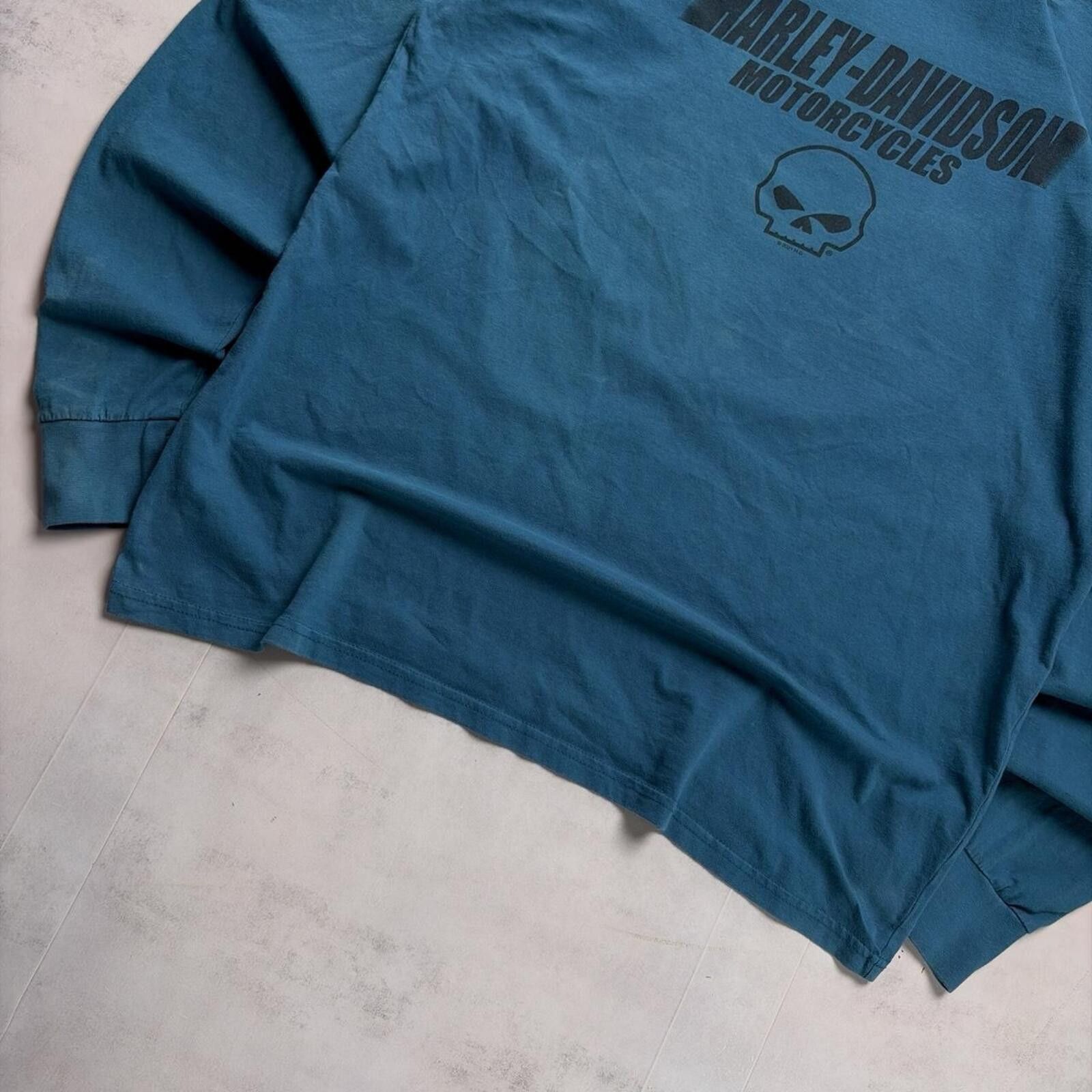 Harley Davidson Y2K Harley Davidson Biker Distressed Long Sleeve Shirt Size US XL / EU 56 / 4 - 5 Thumbnail