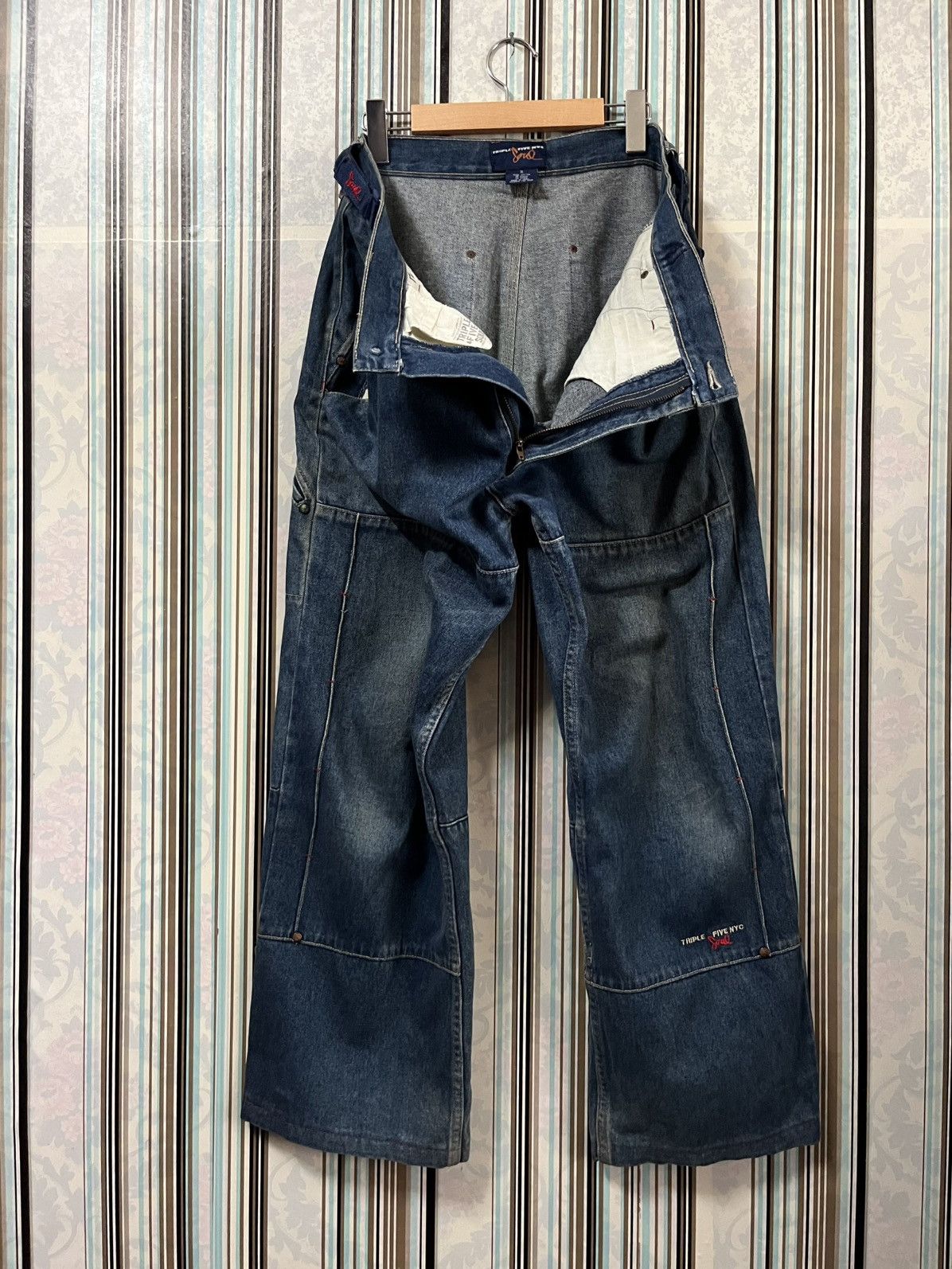 Triple 5 Soul 1990s Tripple five soul nyc baggy double knee #B2 Size US 35 - 5 Thumbnail