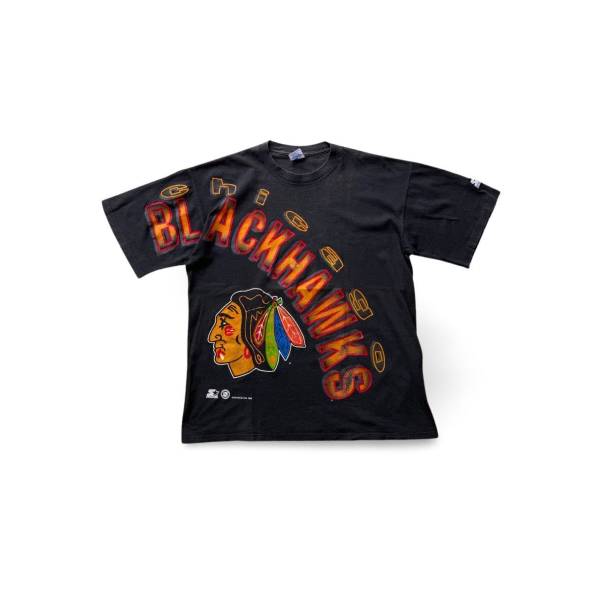Starter 1993 Chicago Blackhawks Starter Tshirt Size US L / EU 52-54 / 3 - 1 Thumbnail