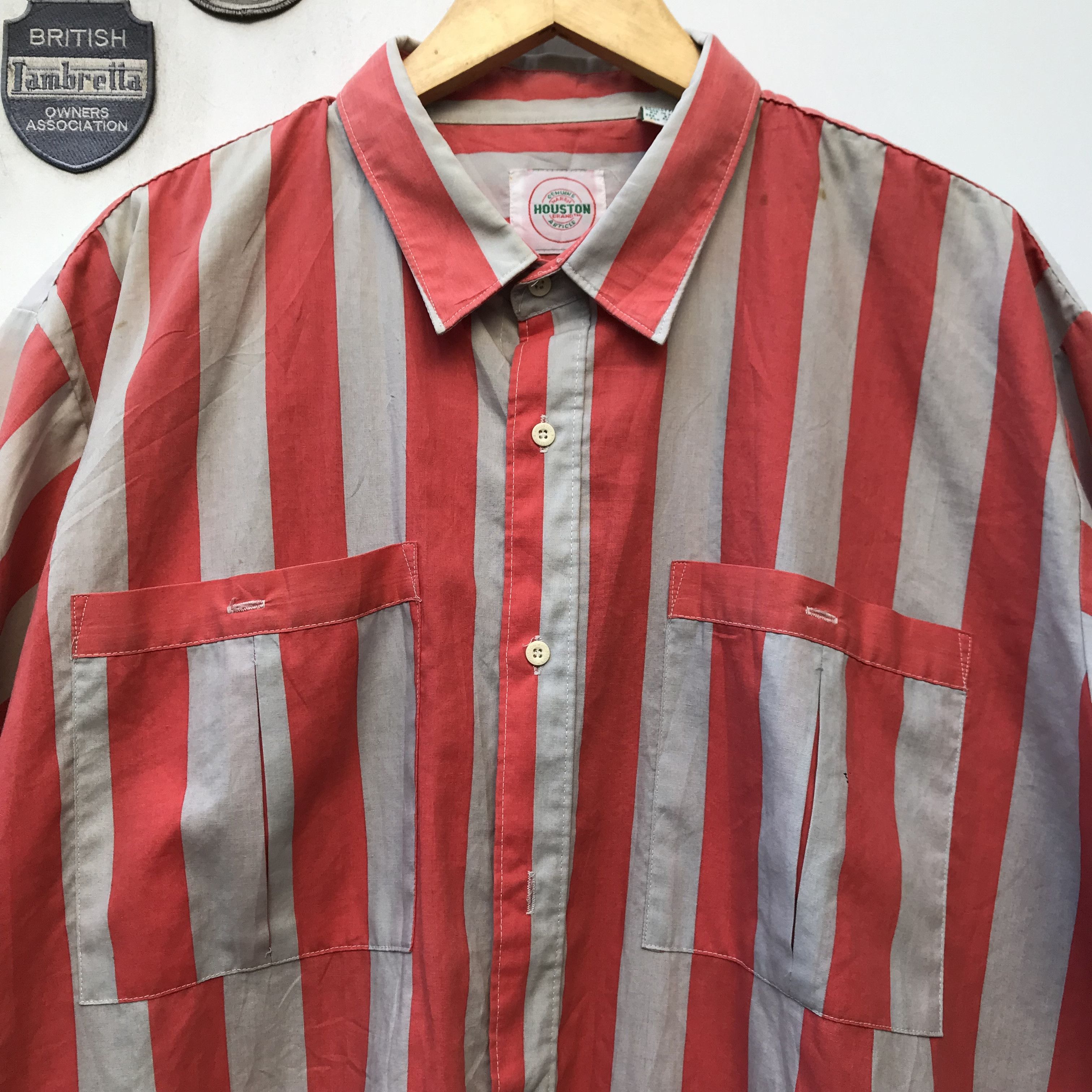 Vintage Vintage american classic Houston red candy stripes size xl Size US XL / EU 56 / 4 - 18 Thumbnail