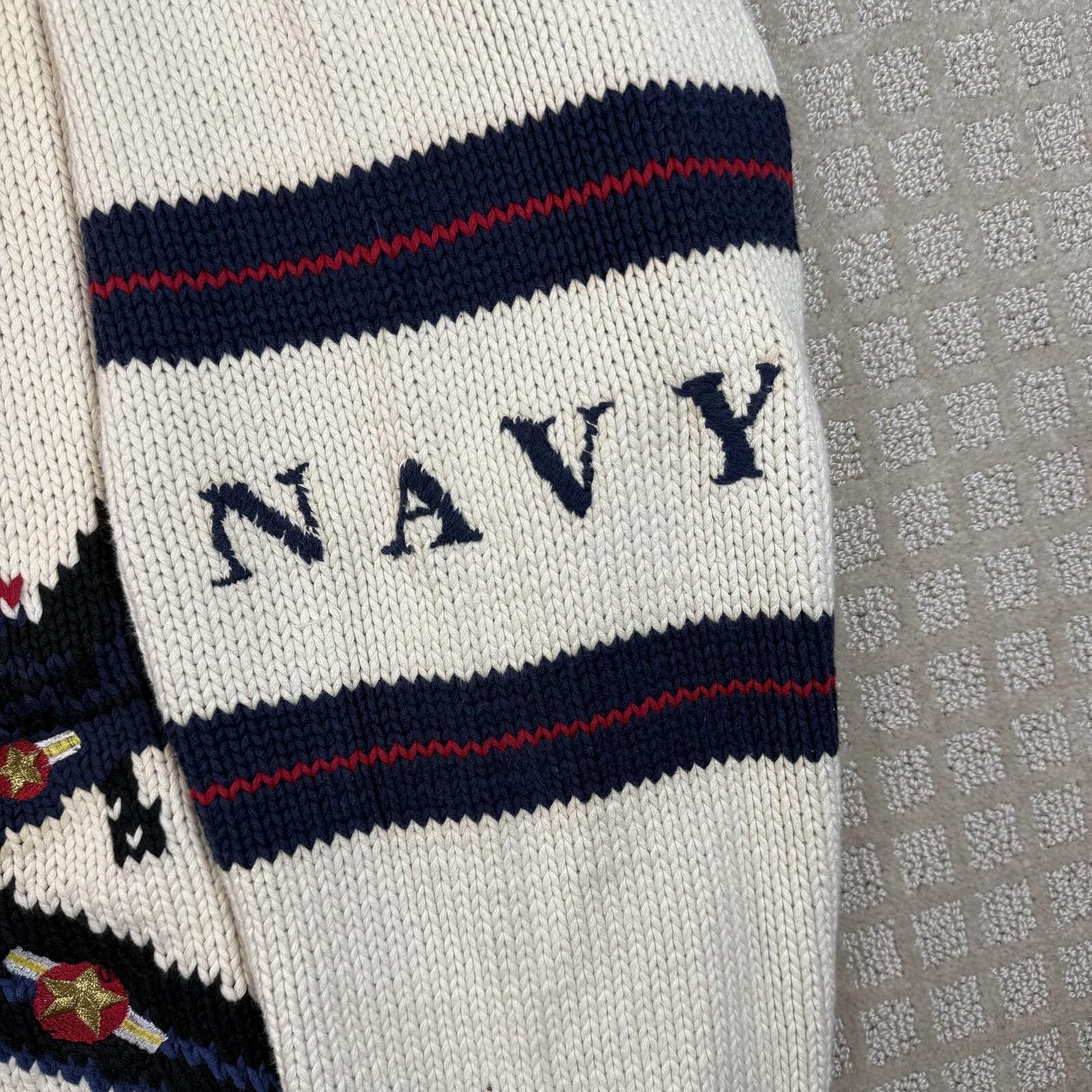 Tommy Hilfiger Vintage Tommy Hilfiger Navy Plane Knit Sweater L Size US L / EU 52-54 / 3 - 5 Thumbnail