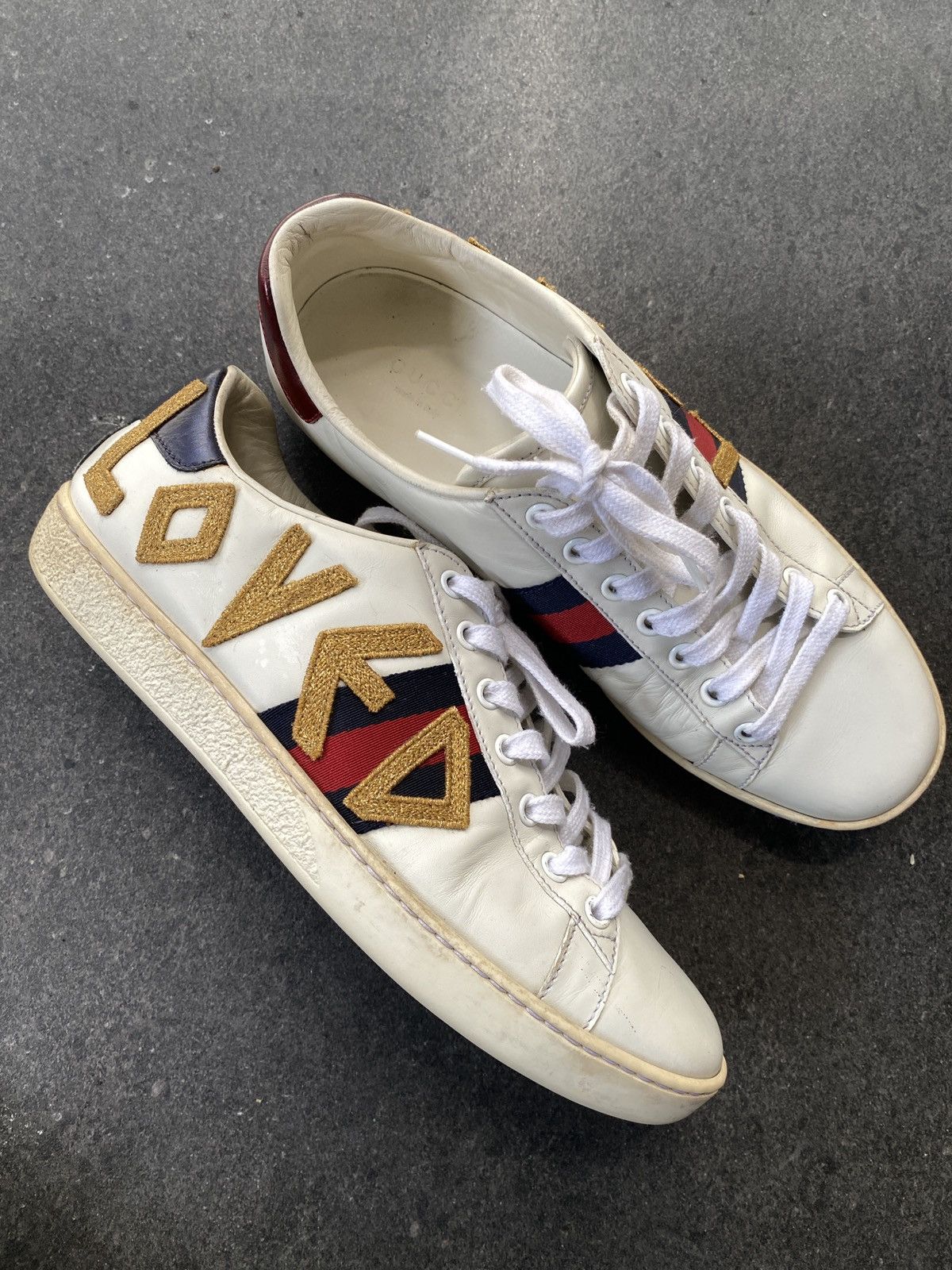 Gucci Gucci Ace Loved Sneakers Size US 7 / IT 37 - 1 Thumbnail