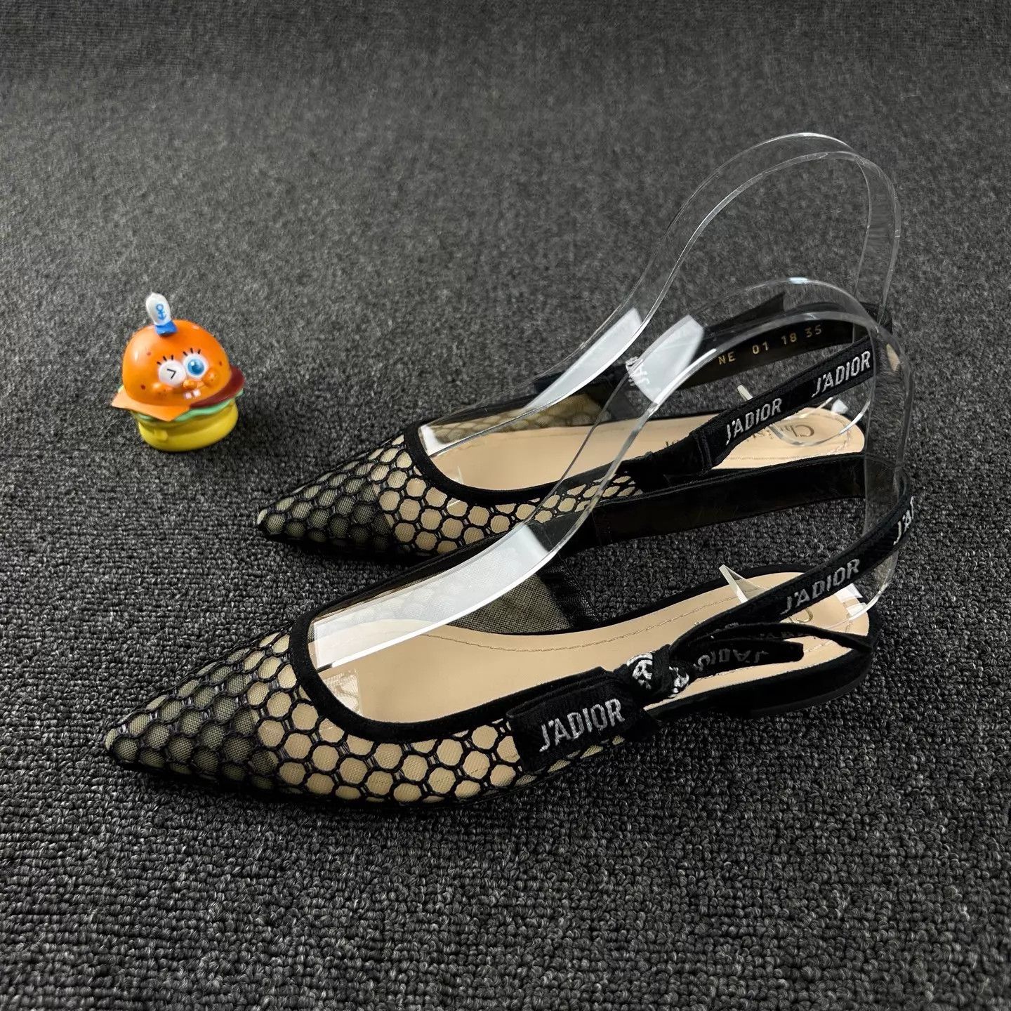 Dior Dior black mesh kitten pumps size 35 Size US 4.5 / IT 34.5 - 1 Thumbnail
