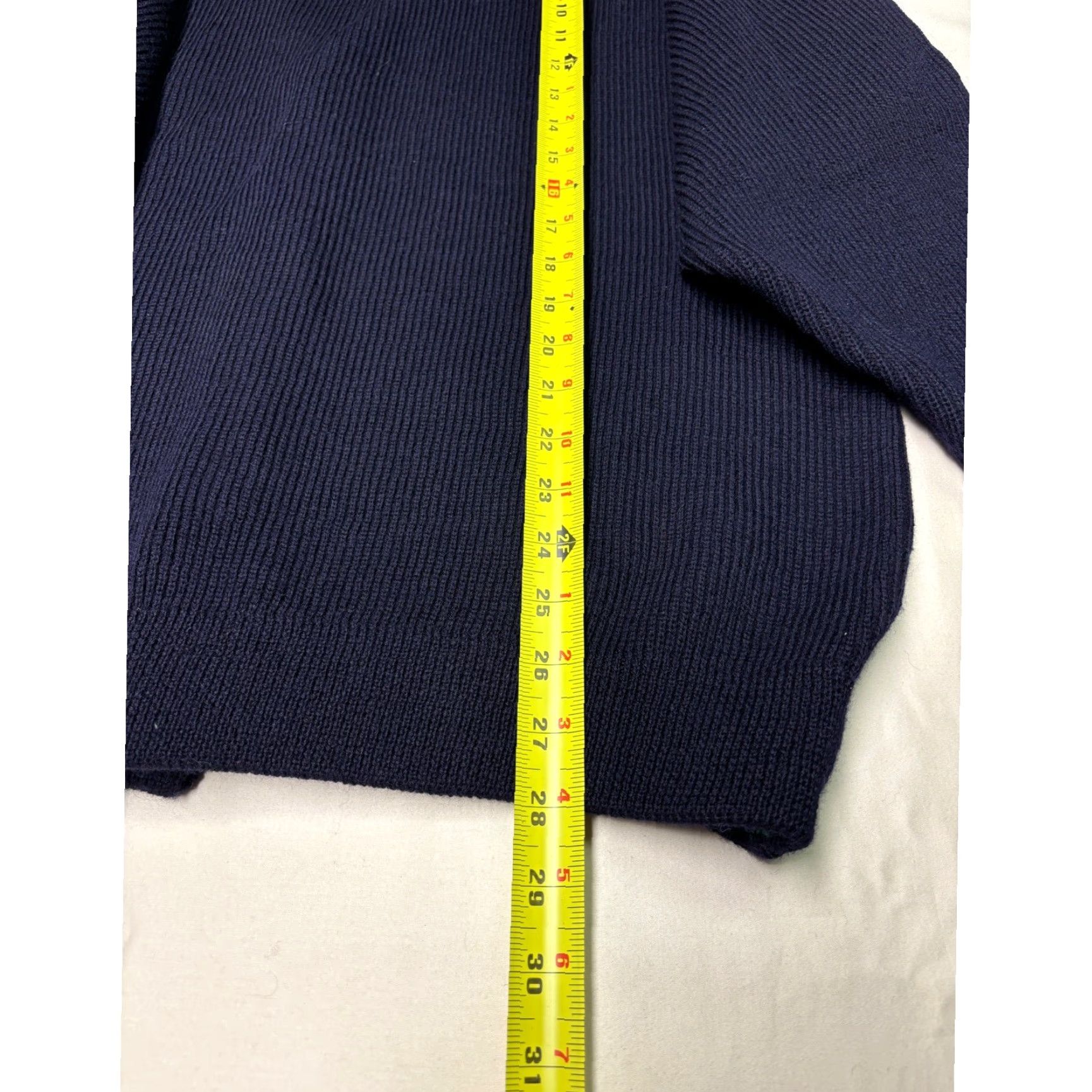 4SDESIGNS VINTAGE Blarney Castle Designs Mens Navy Wool Cardigan Sweater XL Embroidered Ireland Size US XL / EU 56 / 4 - 6 Thumbnail