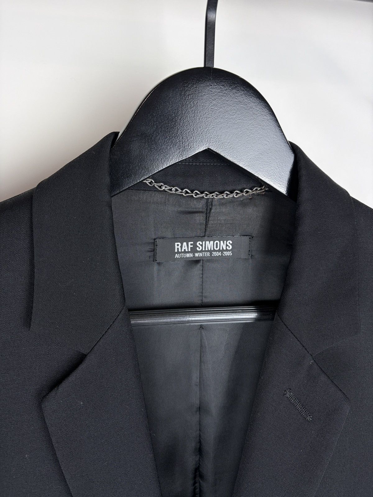 Raf Simons AW04 Raf Simons Waves Wool Blazer Jacket Black Size US S / EU 44-46 / 1 - 2 Thumbnail