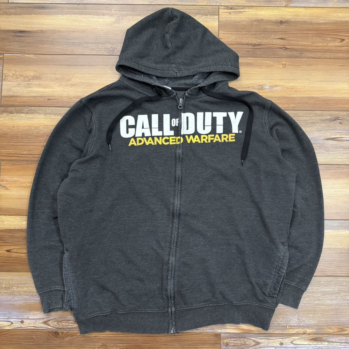 Grey Y2K Call of Duty Advanced Warfare ‘14 Zip Up Hoodie COD