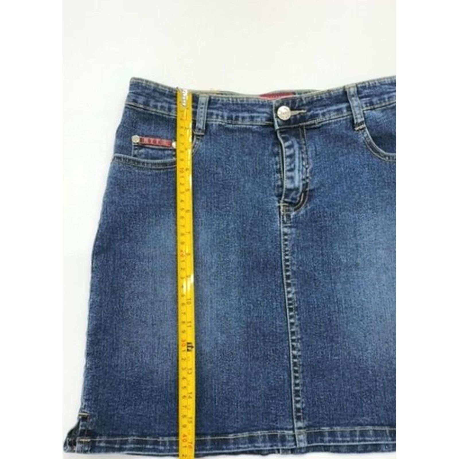 Denime Vintage HTT Denim Mini Skirt Women's Size L Blue Size 36" / US 14 / IT 50 - 5 Thumbnail