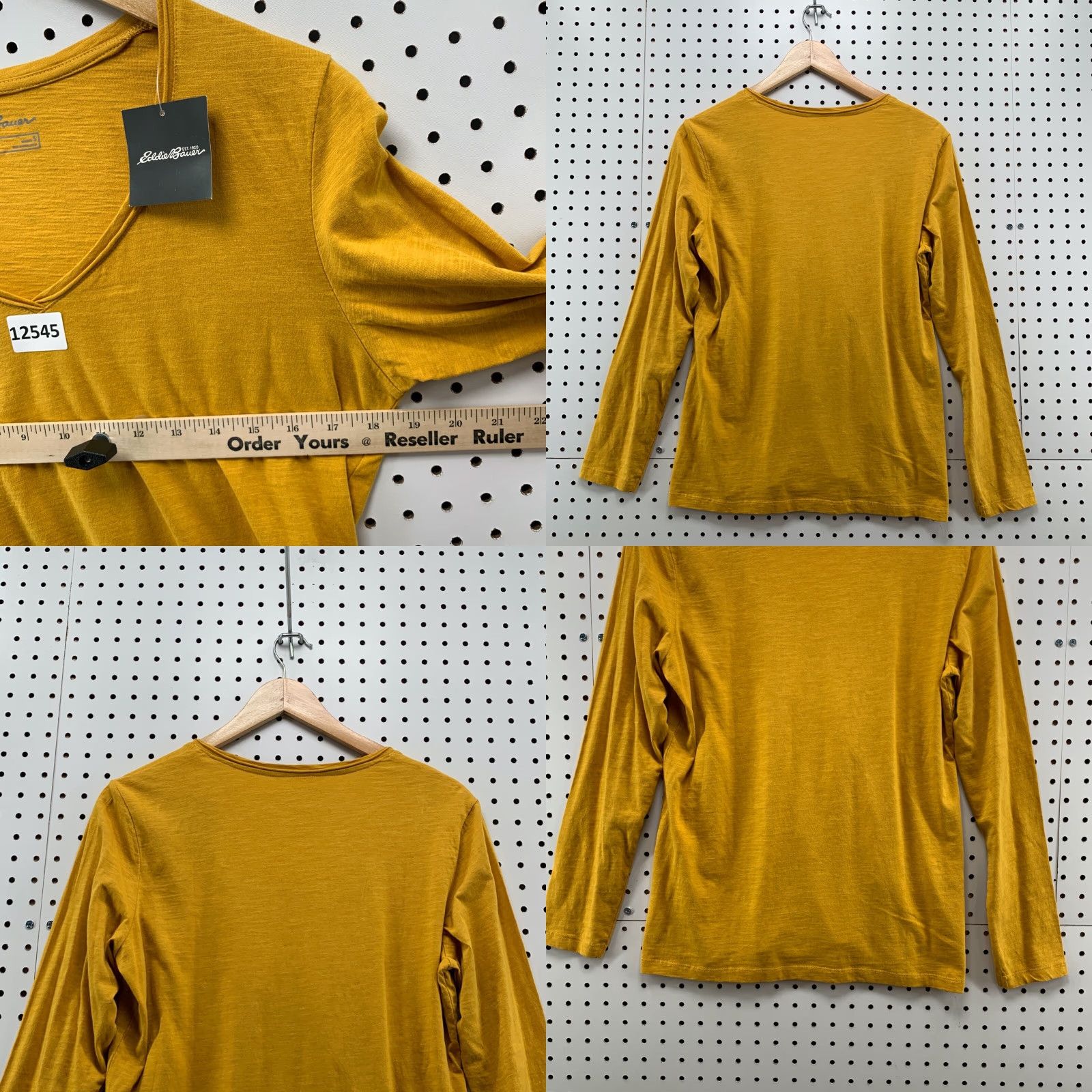Eddie Bauer Eddie Bauer Womens Lightweight Tan V-Neck Blouse NWT Size Womens Small Crewneck Shirt Size S / US 4 / IT 40 - 10 Thumbnail