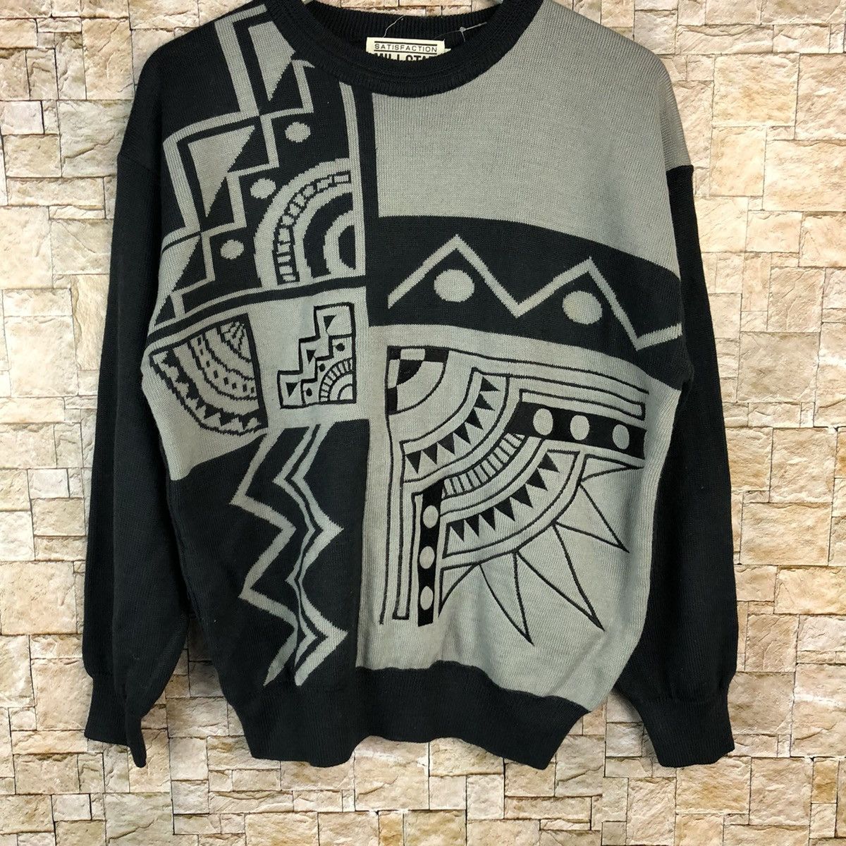 Homespun Knitwear Mill Star Grey art sweatshirt Knitwear #A1113 Size US L / EU 52-54 / 3 - 3 Thumbnail