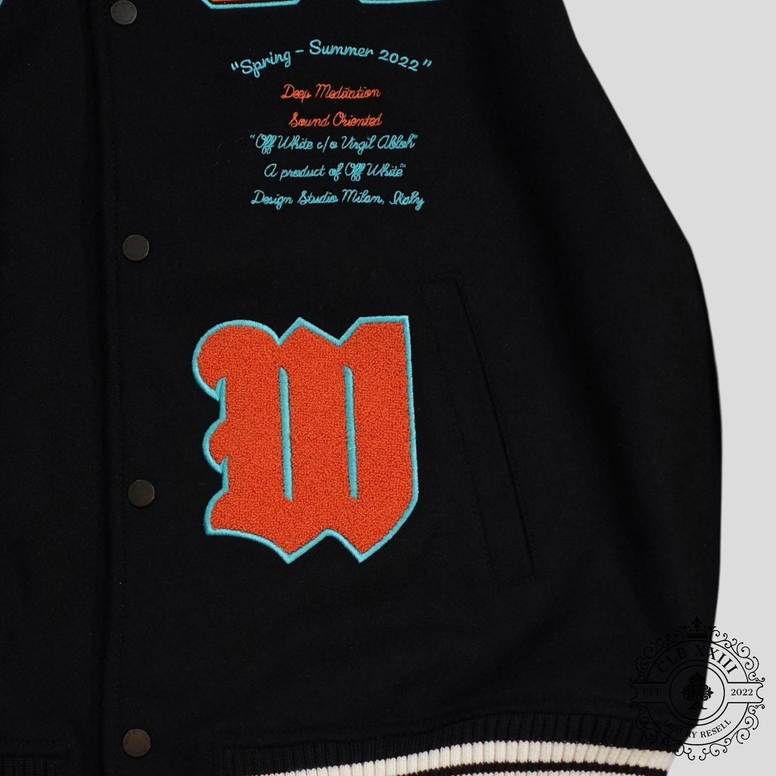 Off-White Off White Alien SS22 Varsity Jacket in Black/Orange Size US XL / EU 56 / 4 - 3 Thumbnail