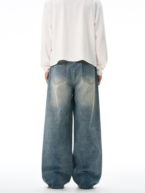 Japanese Brand Japanese retro street style washed distressed loose jeans Size US 32 / EU 48 - 3 Thumbnail