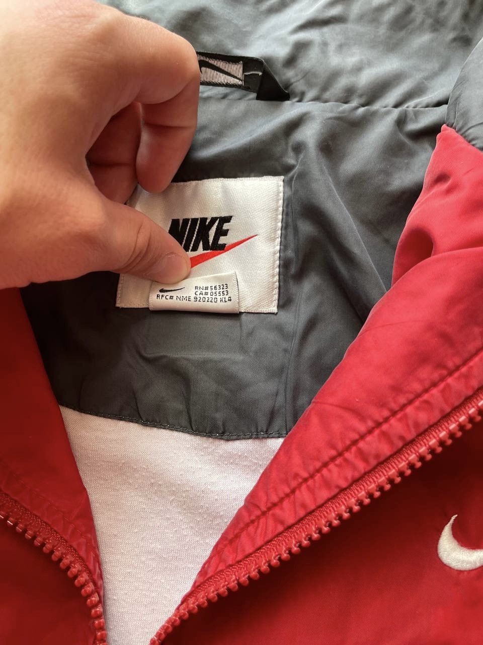Nike × Vintage 90s Nike Vintage Light Jackets Streetwear Big Logo Swoosh Size US XL / EU 56 / 4 - 17 Thumbnail