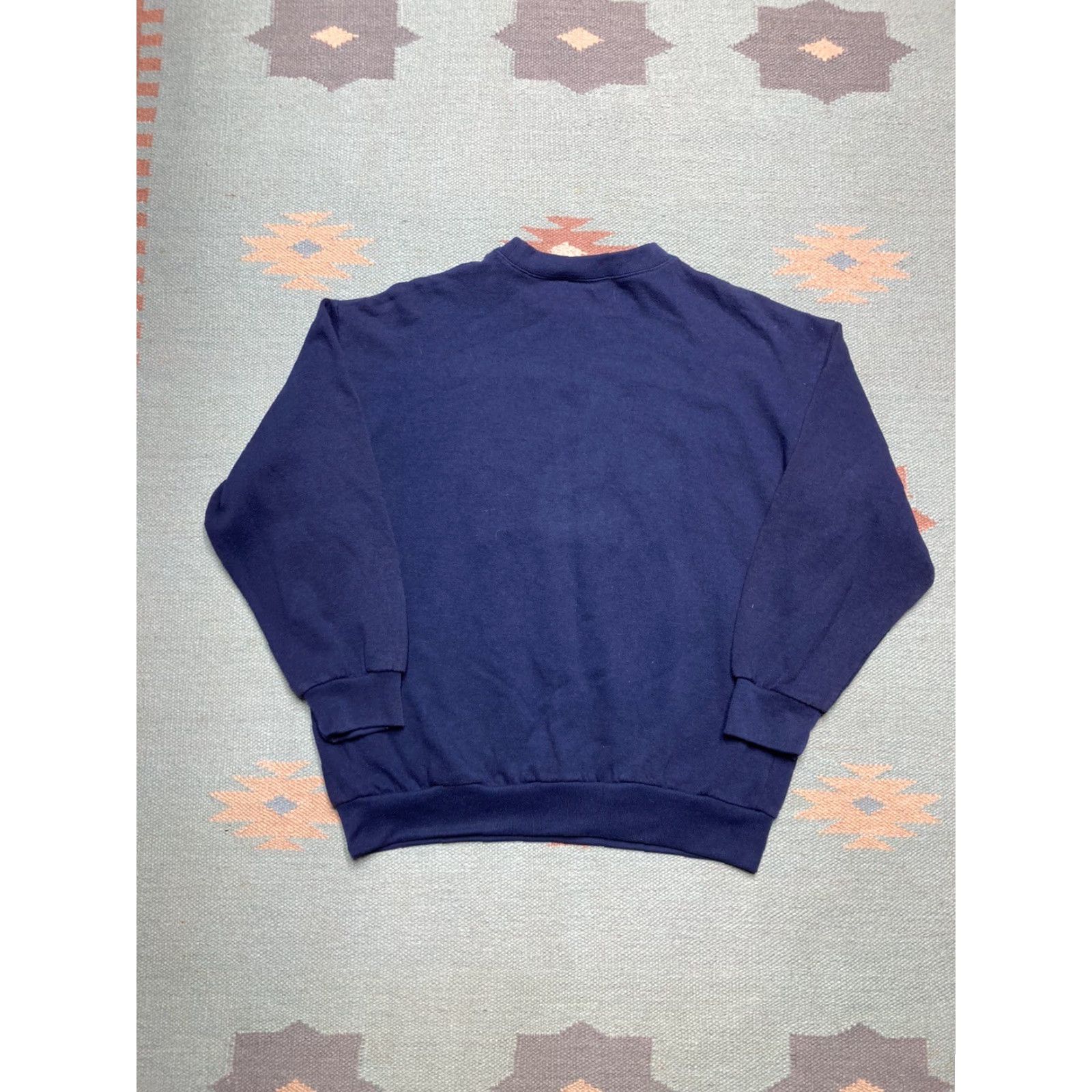 Vintage VINTAGE Men Sweatshirt Crewneck Christmas Santa Reindeer Snow Sleigh Large Blue Pullover Shirt L Size US L / EU 52-54 / 3 - 6 Thumbnail
