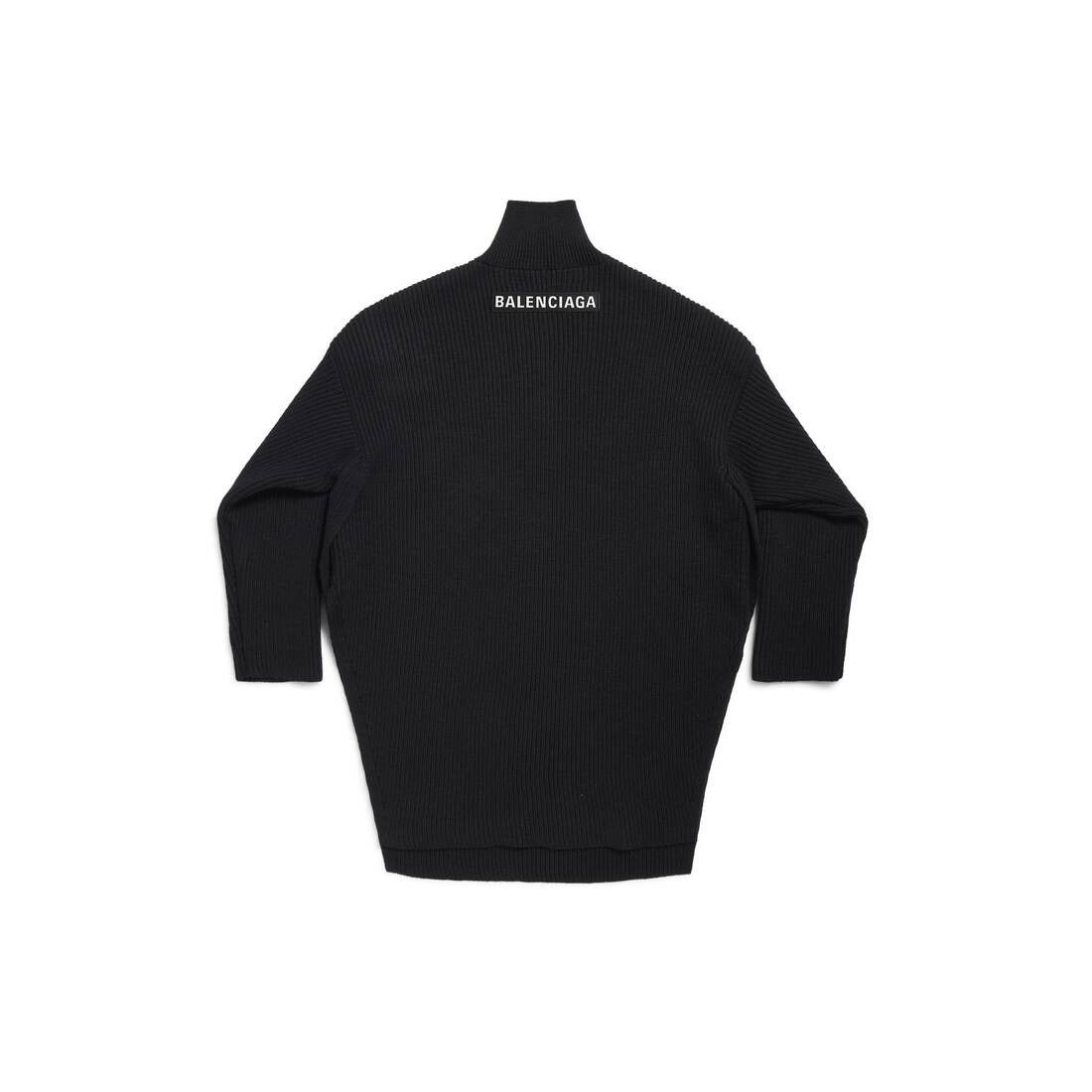 Balenciaga o1tr1nto0126 Half Zip High Neck Poncho in Black Size US XL / EU 56 / 4 - 6 Thumbnail
