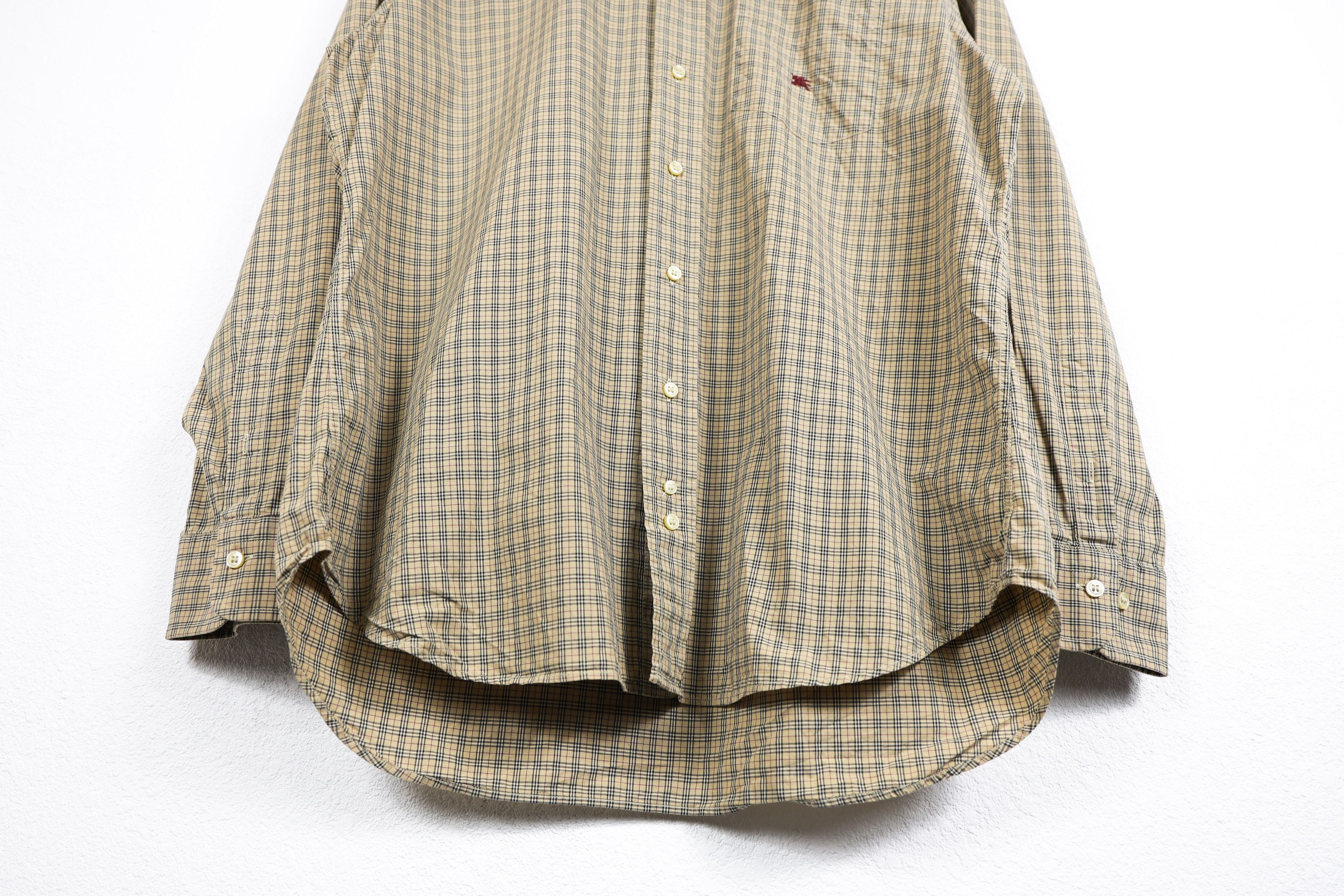 Burberry Vintage Burberry Knight Logo Biege Nova Check Oxford Shirt Size US XL / EU 56 / 4 - 3 Thumbnail