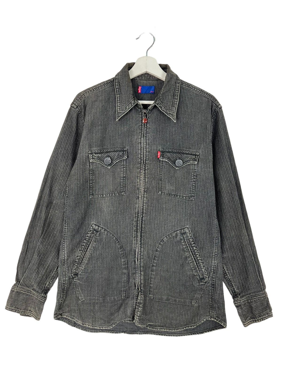 Levi's × Levi's Vintage Clothing 🔥 LEVIS MOVIN ON HIKORY PINSTRIPE ZIPPER JACKET Size US L / EU 52-54 / 3 - 5 Thumbnail
