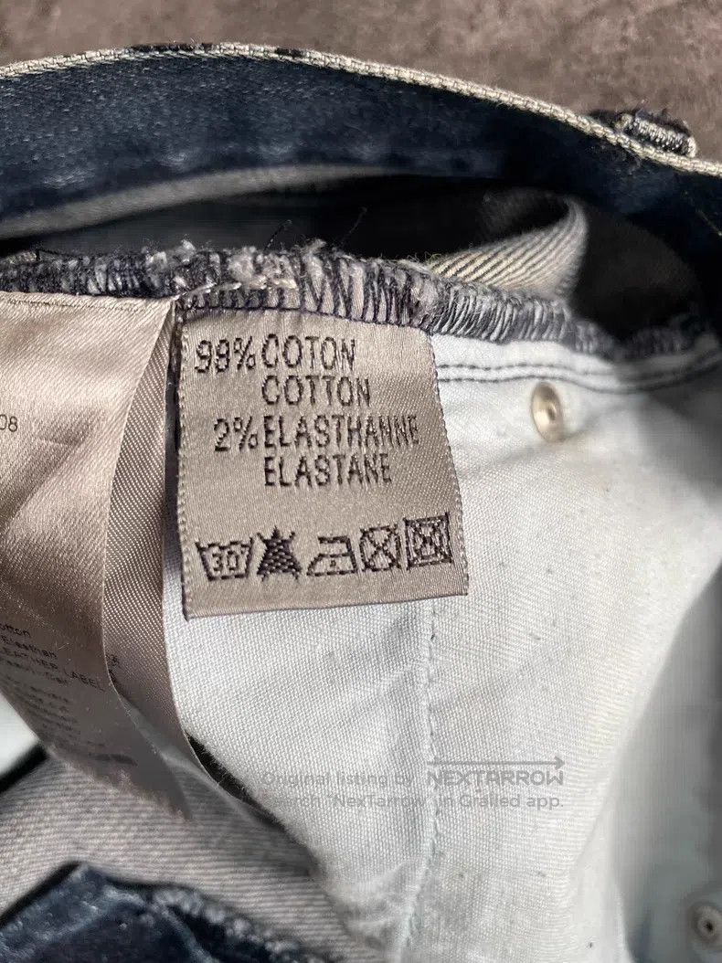 Dior Dior Dark Blue Cracked Glaze Jeans Size US 29 - 9 Thumbnail
