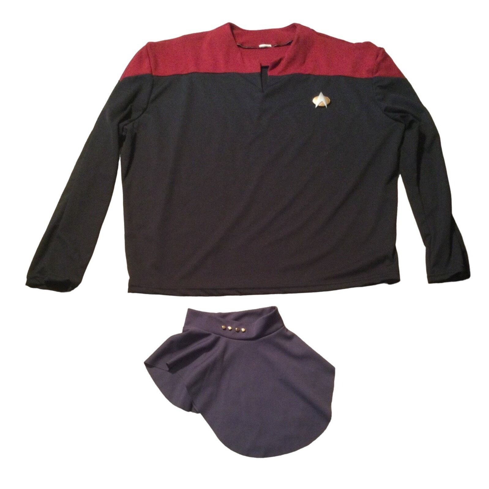 Vintage Vintage Star Trek Uniform Red Black with turtle neck attachm Size US L / EU 52-54 / 3 - 1 Thumbnail