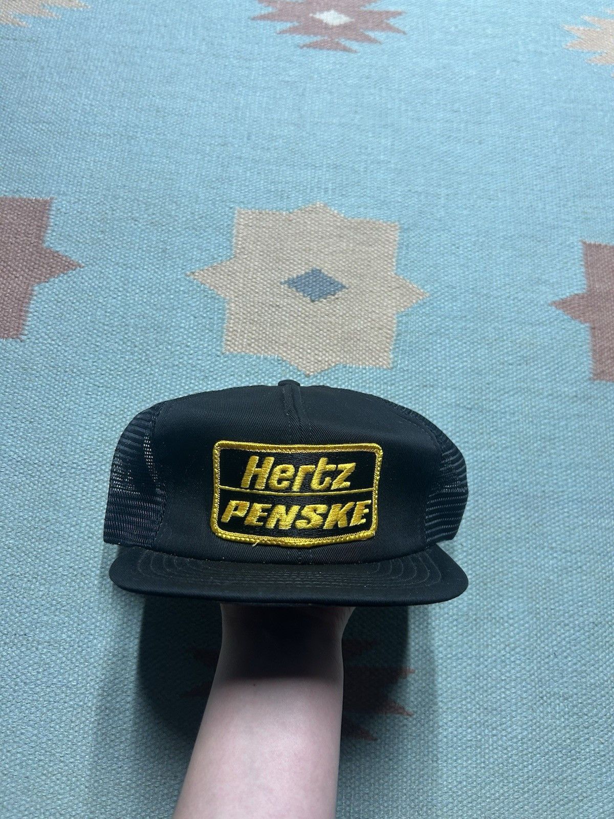 Vintage Vintage trucker hat Hertz Penske patch truck racing nascar Size ONE SIZE - 2 Thumbnail