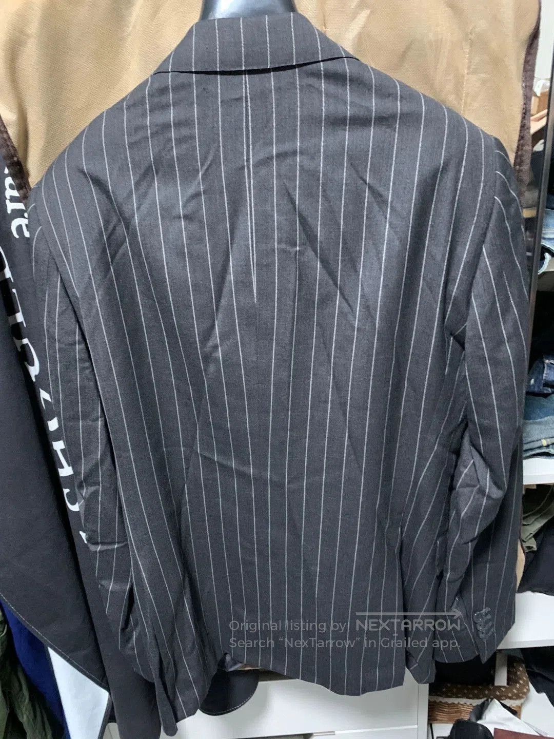 Polo Ralph Lauren Gray Pinstriped Formal Blazer. Size US M / EU 48-50 / 2 - 2 Thumbnail
