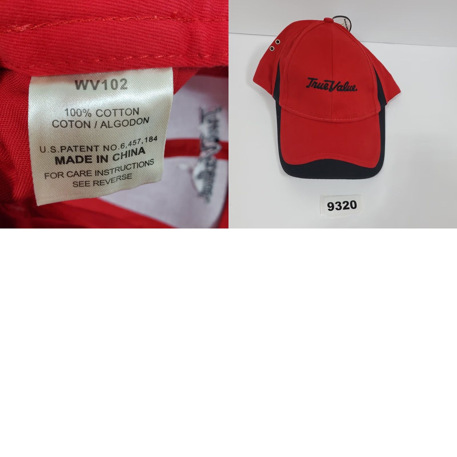 Vintage Adams True Value Baseball Cap Red Black Cotton Embroidered Adjustable Strapback Size ONE SIZE - 8 Thumbnail
