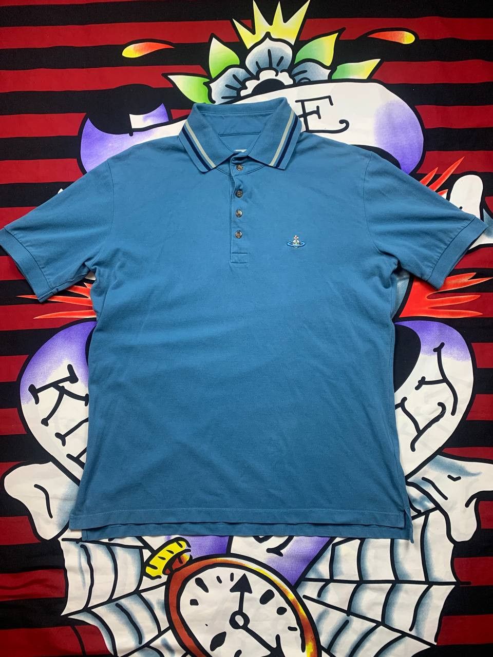Vivienne Westwood Vivienne Westwood luxury polo light blue shirt Size XL Size US XL / EU 56 / 4 - 1 Thumbnail