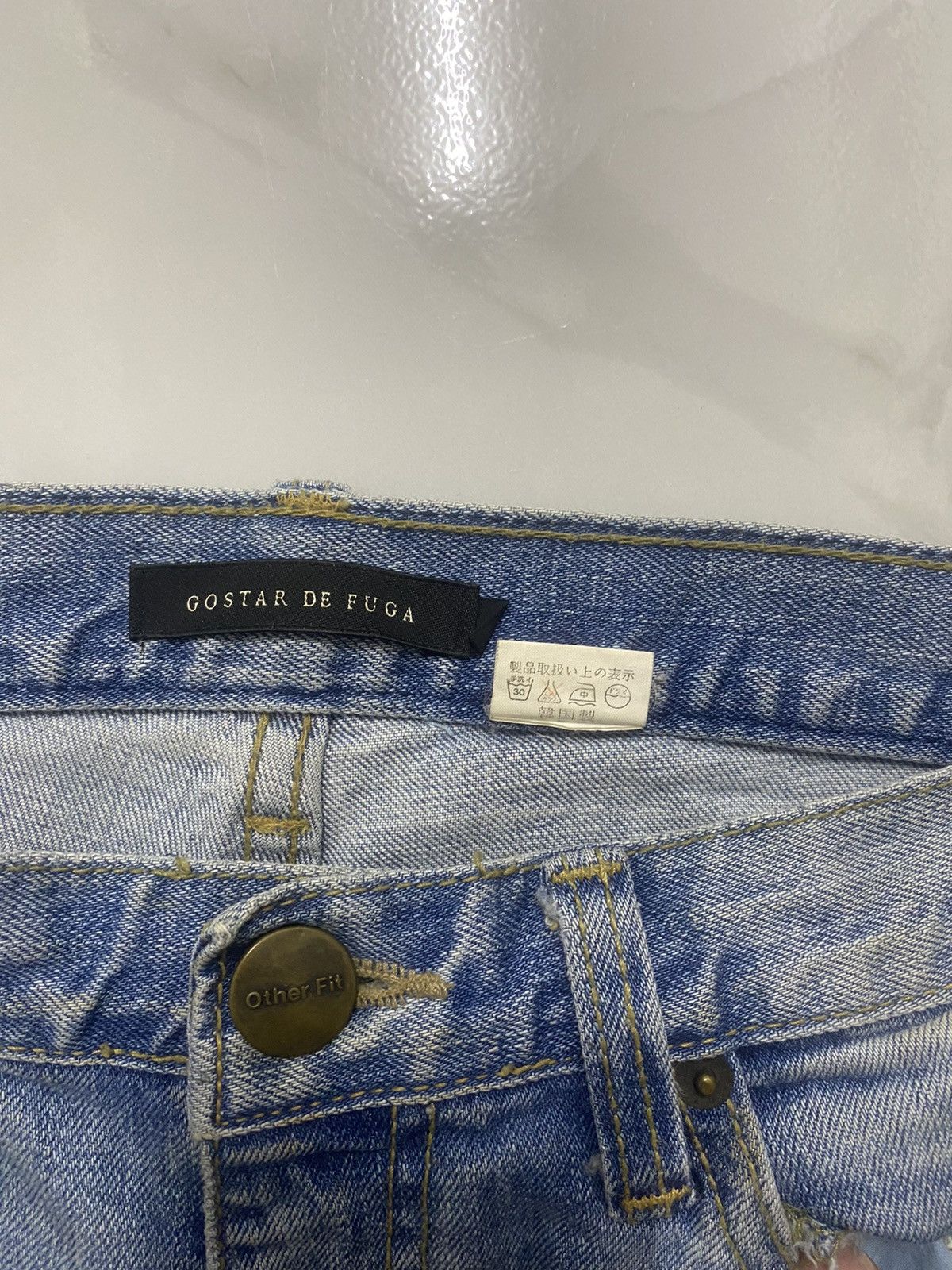 GOSTAR DE FUGA Gostar De Fuga Distressed Blue Denim Size US 29 - 7 Thumbnail