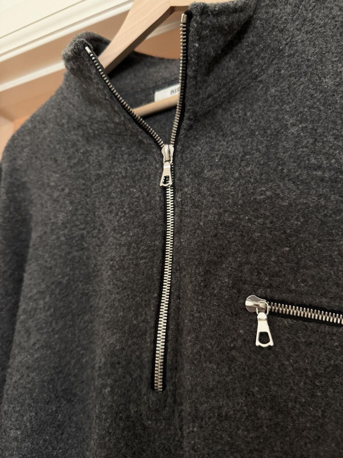 RIER RIER Charcoal Gray Half Zip Size US L / EU 52-54 / 3 - 2 Thumbnail
