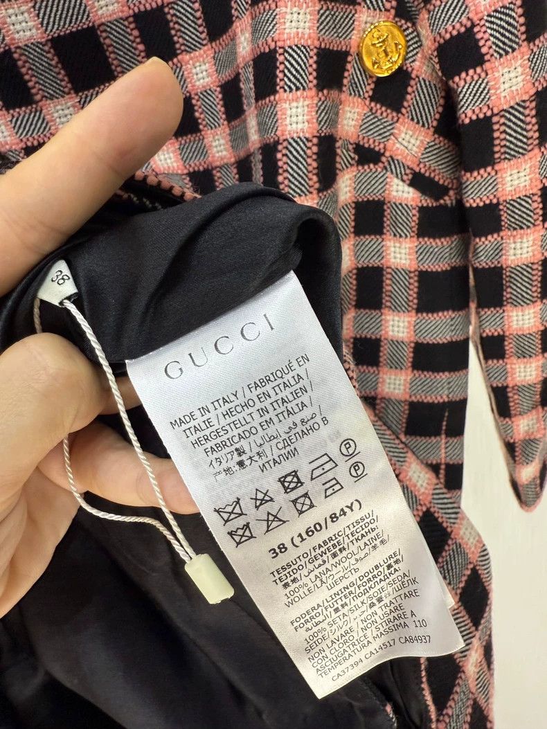 Gucci Gucci Tweed plaid gold button wool dress 2503-Nextarrow Size XS / US 0-2 / IT 36-38 - 5 Thumbnail
