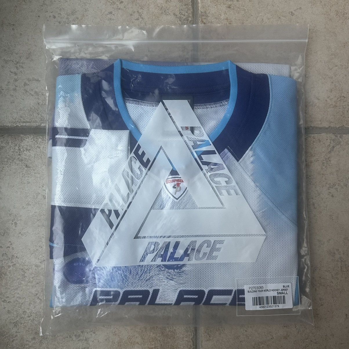Palace Palace Building Your World Hockey Jersey Blue Size Small