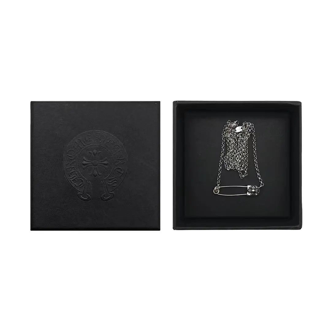 Chrome Hearts Chrome Hearts Silver Safty Pin Roll Chain Necklace Size ONE SIZE - 4 Thumbnail