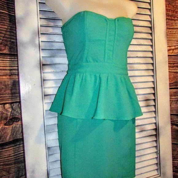 Urban Outfitters Urban Outfitters Sz 2 Green Bustier Dress Size XS / US 0-2 / IT 36-38 - 9 Thumbnail