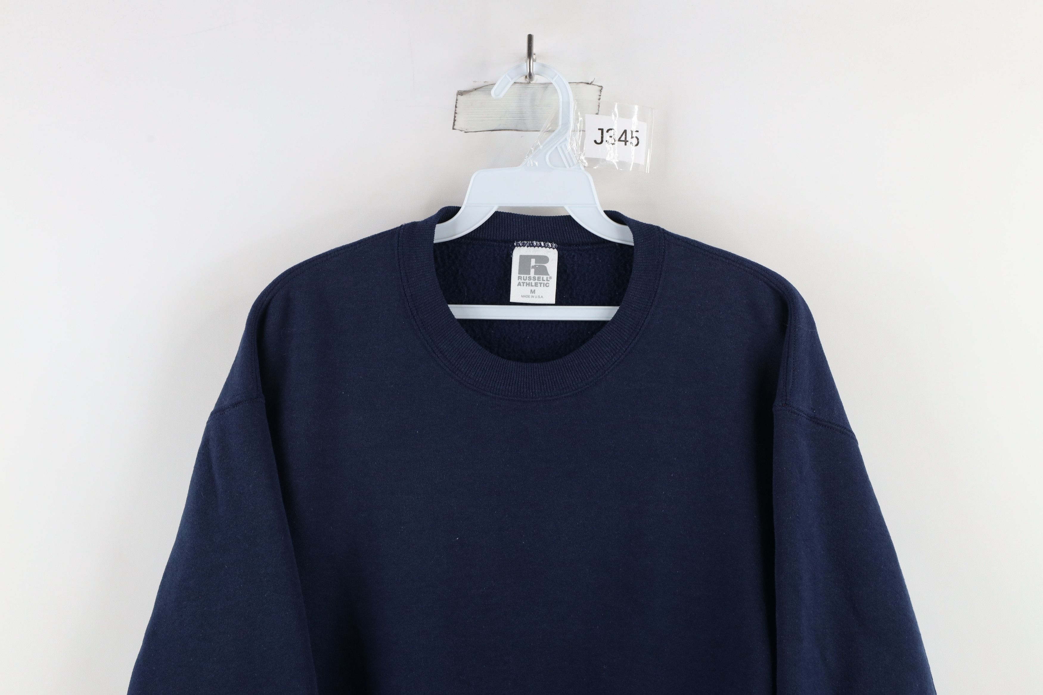 Russell Athletic × Vintage Vintage 90s Russell Athletic Blank Sweatshirt Blue USA Size M / US 6-8 / IT 42-44 - 2 Thumbnail