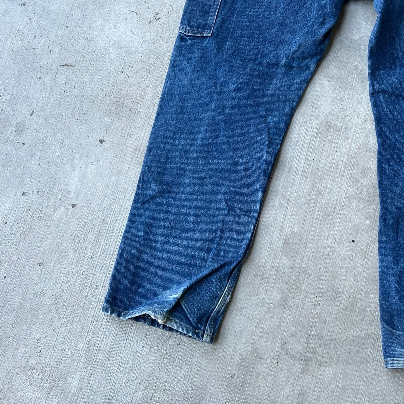 Carhartt × Vintage Carhartt faded denim blue jean double knee work wear pants Size US 33 - 8 Thumbnail