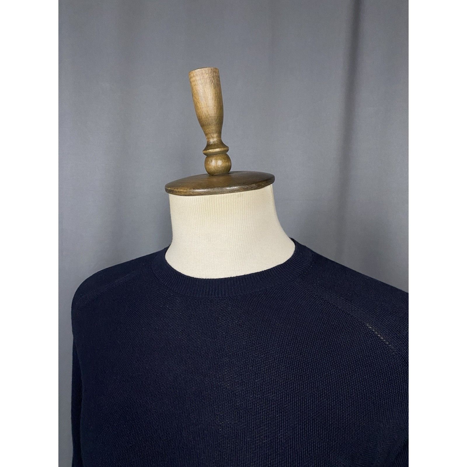 Moncler MINT! Moncler Men's Blue Cotton Cashmere Knitted Crewneck Sw Size US S / EU 44-46 / 1 - 5 Thumbnail