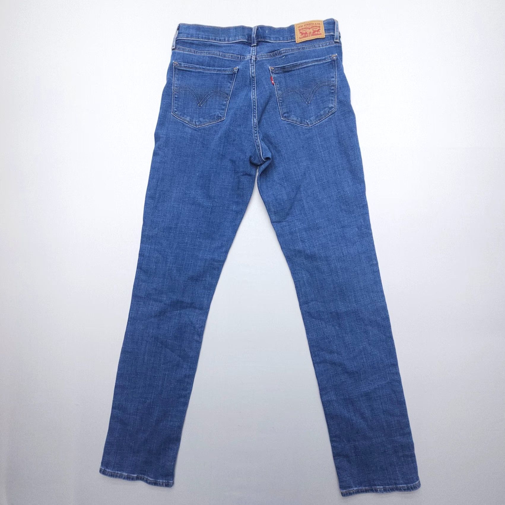 Levi's Levi's Blue Denim Jeans Womens Classic Straight 28 Mid Rise 32"Inseam Stretch Pocket 5-Pocket Logo Regular Size Type Jeans Woman Mens? Size 28" / US 6 / IT 42 - 2 Thumbnail